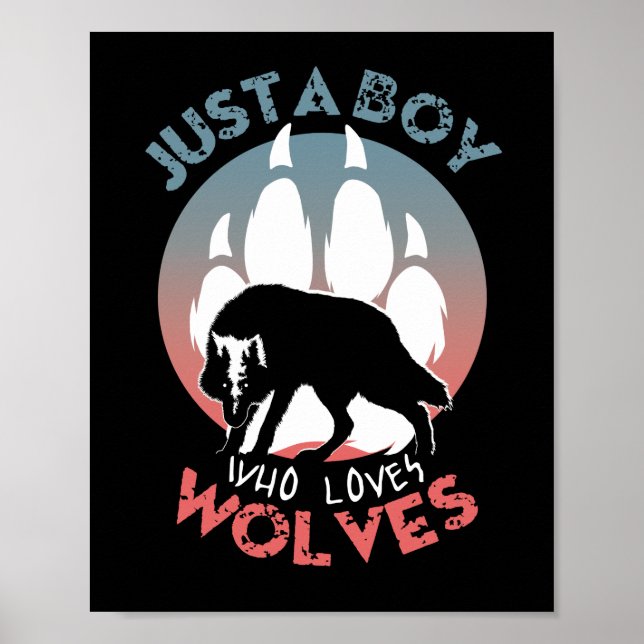 Affiche Juste un garçon qui aime les loups (Devant)