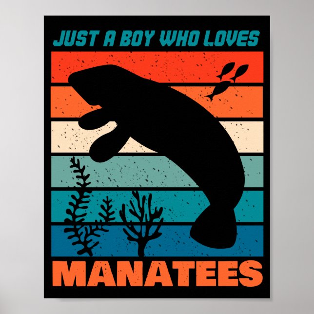 Affiche Juste Un Garçon Qui Aime Les Manates - Retro Anima (Devant)