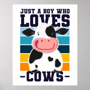 Affiche Juste Un Garçon Qui Aime Les Vaches