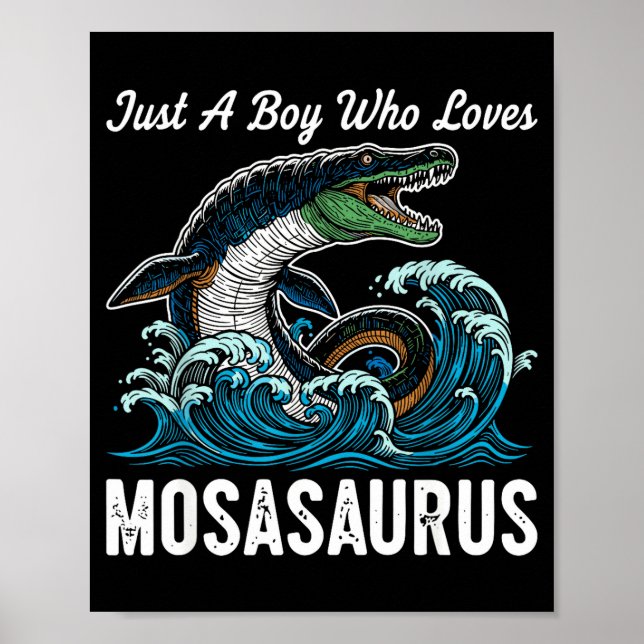 Affiche Juste un garçon qui aime Mosasaurus  (Devant)