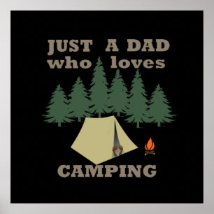 Affiche juste un papa qui aime le camping et la randonnée