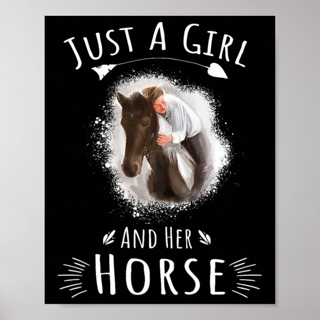 Affiche Juste Une Fille Et Son Cheval Citation Horseck Équ (Devant)