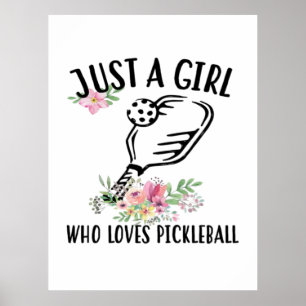 Affiche Juste une fille qui adore Pickleball