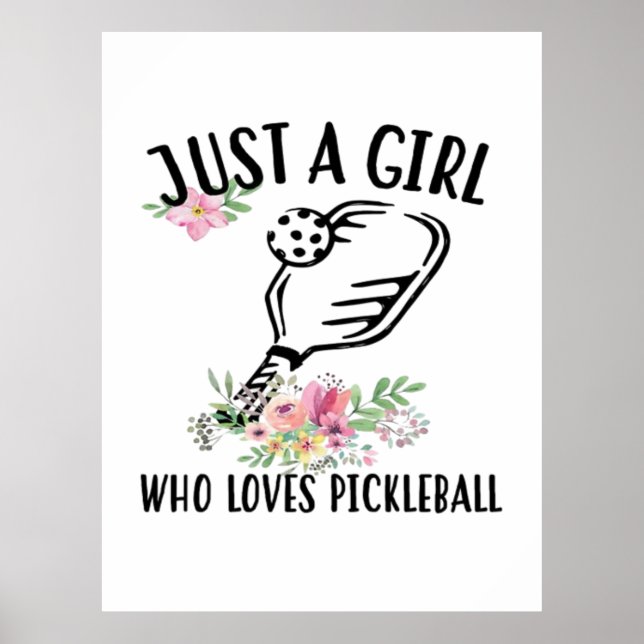 Affiche Juste une fille qui adore Pickleball (Devant)