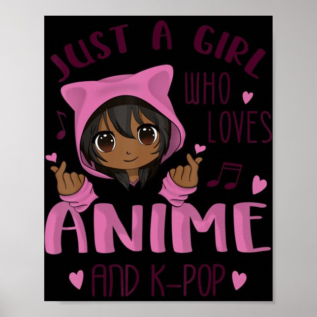 Affiche Juste une fille qui aime Anime et K-Pop (Devant)