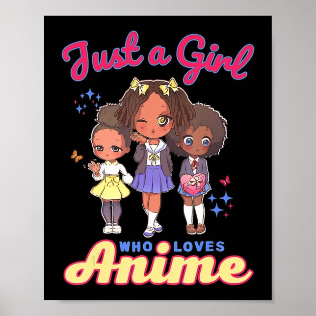 Affiche Juste une fille qui aime Anime Kawaii Amérique afr (Devant)