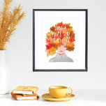 Affiche Juste Une Fille Qui Aime Automne Aquarelle Belle A<br><div class="desc">Es-tu une fille qui aime la chute ? Ensuite, vous aimerez notre super mignon et unique automne caucasien d'art mur de beauté imprimé. Le design présente notre beauté caucasienne d'aquarelle peinte à la main avec les cheveux de la femme créé pour ressembler à un collage de différentes feuilles de chute...</div>