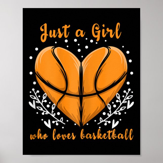 Affiche Juste une fille qui aime Basketball Sports Femmes  (Devant)