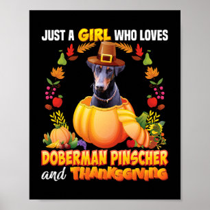 Affiche Juste Une Fille Qui Aime Doberman Pinscher Chien E