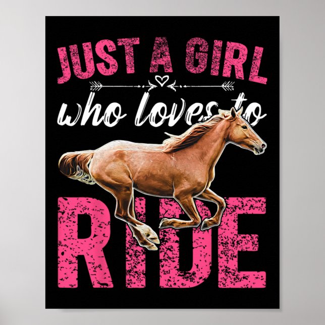 Affiche Juste Une Fille Qui Aime Faire Du Cheval À Cheval  (Devant)