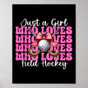 Affiche Juste une fille qui aime fille coquette de hockey