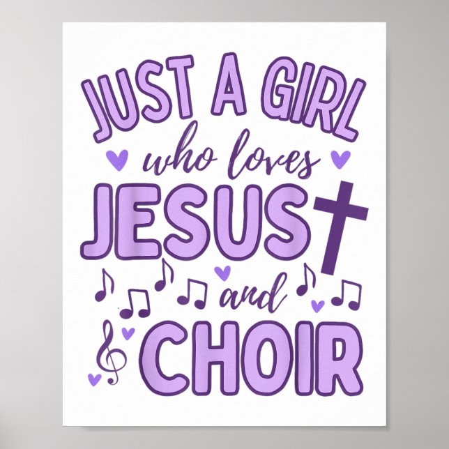 Affiche Juste Une Fille Qui Aime Jésus Et Choir Christian  (Devant)