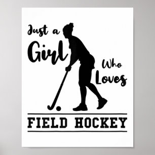 Affiche Juste une fille qui aime Joueuse de hockey sur gaz