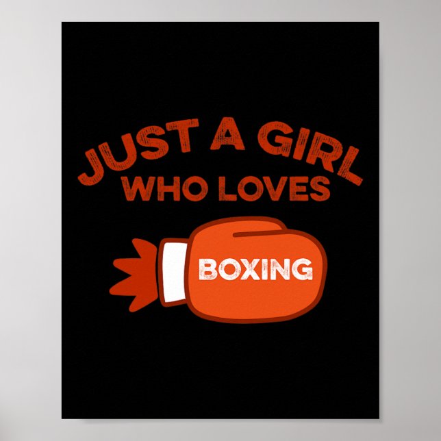 Affiche Juste une fille qui aime la boxe fan de kickboxing (Devant)