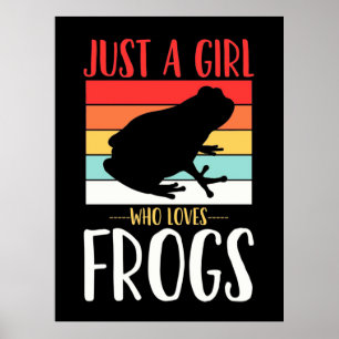 Affiche Juste une fille qui aime la grenouille