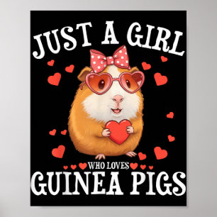 Affiche Juste Une Fille Qui Aime La Guinée Chiens Femmes E