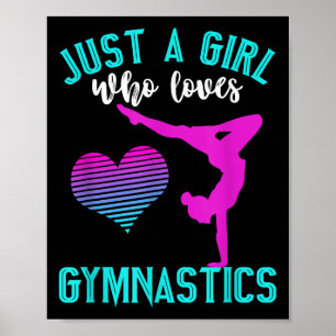 Affiche Juste Une Fille Qui Aime La Gymnastique Drôle Gymn