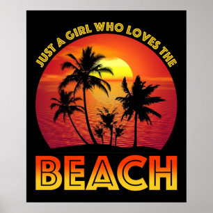 Affiche Juste Une Fille Qui Aime La Plage