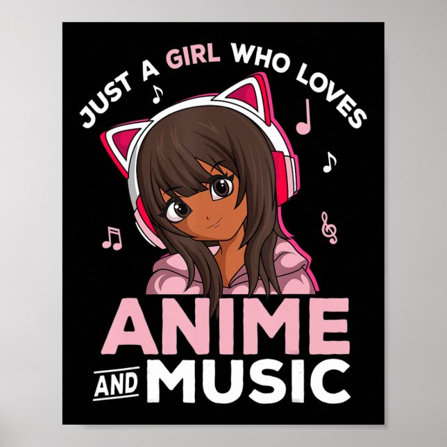 Affiche Juste une fille qui aime l'Anime et la musique Bla (Devant)