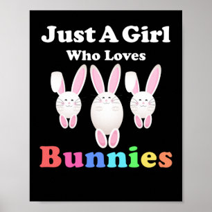 Affiche Juste une fille qui aime lapins lapin Pâques