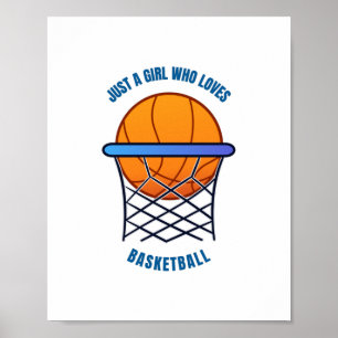 Affiche juste une fille qui aime le basket-ball