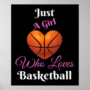 Affiche Juste Une Fille Qui Aime Le Basket-Ball