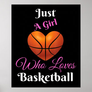 Affiche Juste Une Fille Qui Aime Le Basket-Ball
