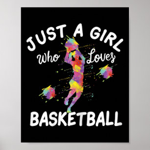 Affiche Juste Une Fille Qui Aime Le Basket-Ball