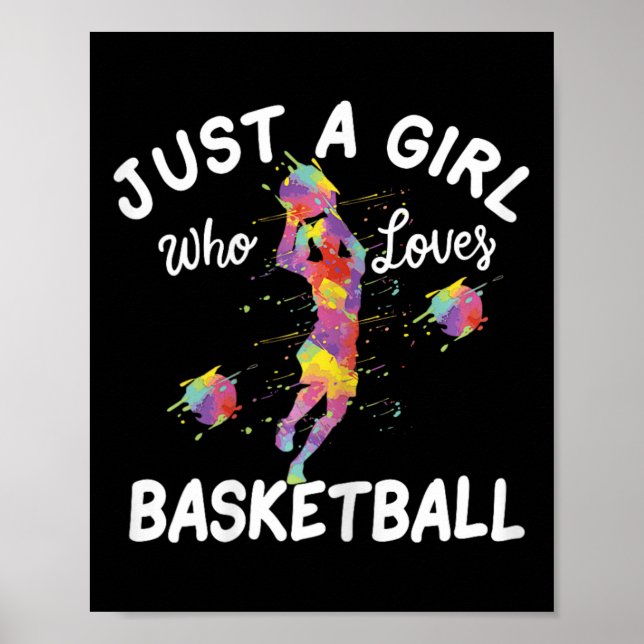 Affiche Juste Une Fille Qui Aime Le Basket-Ball (Devant)