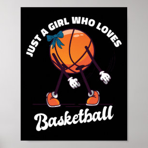 Affiche Juste Une Fille Qui Aime Le Basketball - Fille De