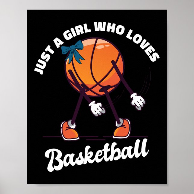 Affiche Juste Une Fille Qui Aime Le Basketball - Fille De  (Devant)