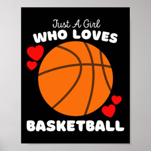 Affiche Juste Une Fille Qui Aime Le Basketball - Mignonnes