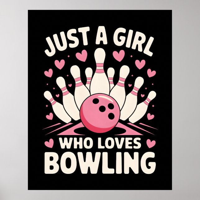 Affiche Juste une fille qui aime le bowling (Devant)