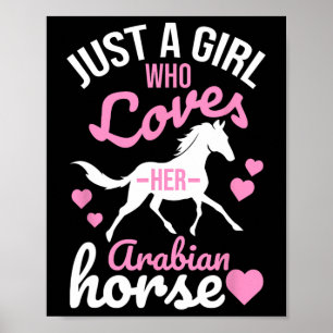 Affiche Juste Une Fille Qui Aime Le Cheval Arabe Drôle Equ