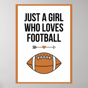 Affiche Juste Une Fille Qui Aime Le Football Sport Athlète