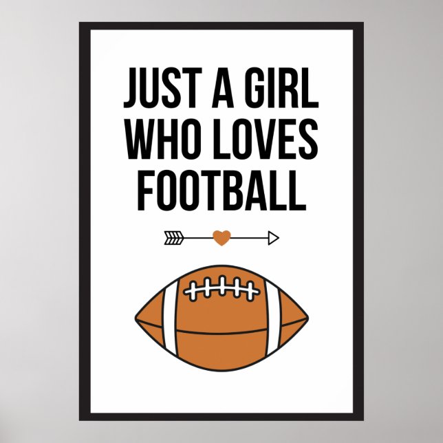 Affiche Juste Une Fille Qui Aime Le Football Sporty Athlet (Devant)
