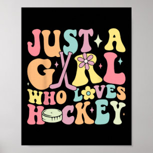 Affiche Juste une fille qui aime le hockey Fille de hockey