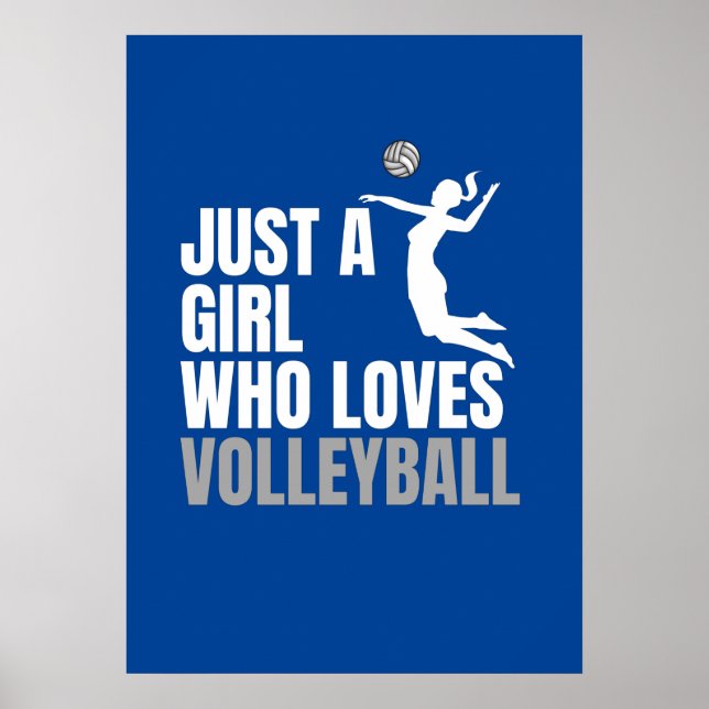 Affiche Juste Une Fille Qui Aime Le Joueur De Volley-ball  (Devant)