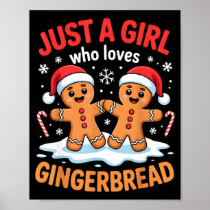 Affiche Juste Une Fille Qui Aime Le Pain D'épice Noël Mign