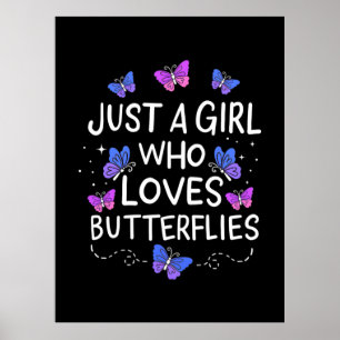 Affiche Juste Une Fille Qui Aime Le Papillon