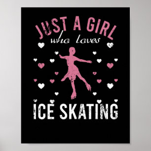 Affiche Juste Une Fille Qui Aime Le Patinage Sur Glace Aim
