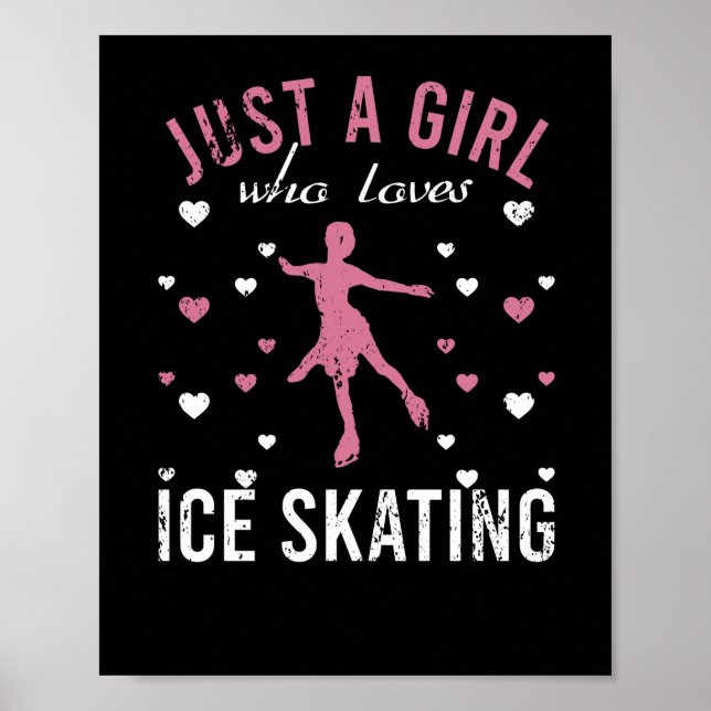 Affiche Juste Une Fille Qui Aime Le Patinage Sur Glace Aim (Devant)