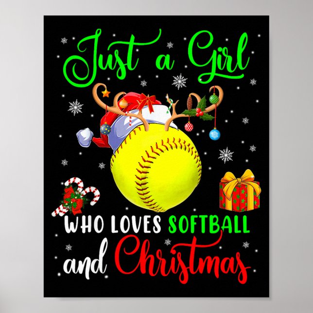 Affiche Juste Une Fille Qui Aime Le Softball Et Le Père No (Devant)