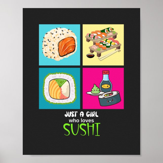 Affiche Juste une fille qui aime le sushi (Devant)