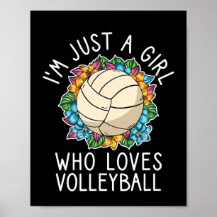 Affiche Juste une fille qui aime le volley-ball pour les f