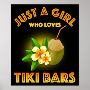 Affiche Juste Une Fille Qui Aime Les Bars Tiki