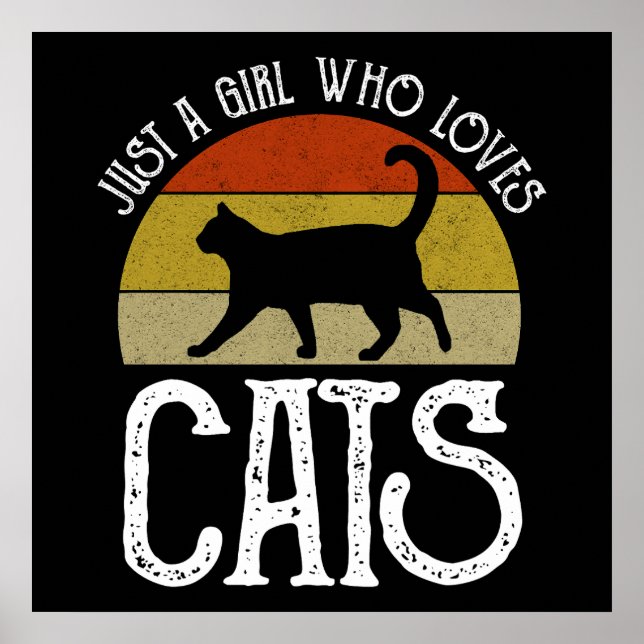 Affiche Juste Une Fille Qui Aime Les Chats (Devant)