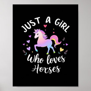 Affiche Juste une fille qui aime les chevaux