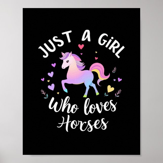 Affiche Juste une fille qui aime les chevaux (Devant)