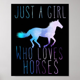 Affiche Juste Une Fille Qui Aime Les Chevaux Cheval Équita
